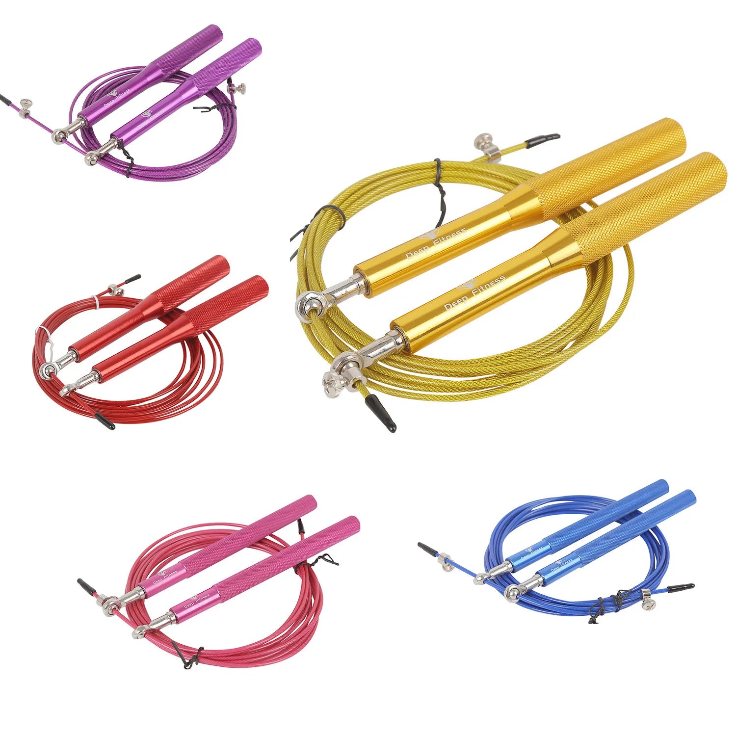 2024 High Fast Speed Rope Aluminum Handle Adjustable Steel Wire Rope Jump Skipping Black Rope for Fitness With Durable Opp Bag