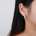 Bijouterie Elegant 18K Gold Plated Brass Women'sHoop Earrings With Stunning Cubic Zirconia