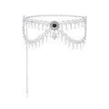 Ethnic Style Summer Beach Waist Chain Flower Retro Black Beads Body Chain Bikini Waist Women's Accessories