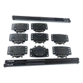 Popular Slim Modern Sliding Door Hardware Track with Zinc Alloy & Plastic 65kg Capacity for Wardrobe Roller