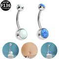 Gaby  Premium Opal Stone Belly Button Rings G23 Titanium Piercing Jewelry 14G Navel Ring  for Women Wholesale