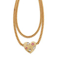 Fashion Jewelry Alloy Designer Rhinestone Women's Necklace Gold Plated Heart Diamond Pendant Necklace for Women