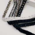 JFL051Explosive Spot Autumn and Winter Coat Cross Gold Ribbon Clothing Accessories Clothing Lace
