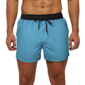 M-4XL Men's Beach Pants Quick Drying Swimming Trunks Solid Color Zip Pocket Capris Mesh Beach Shorts