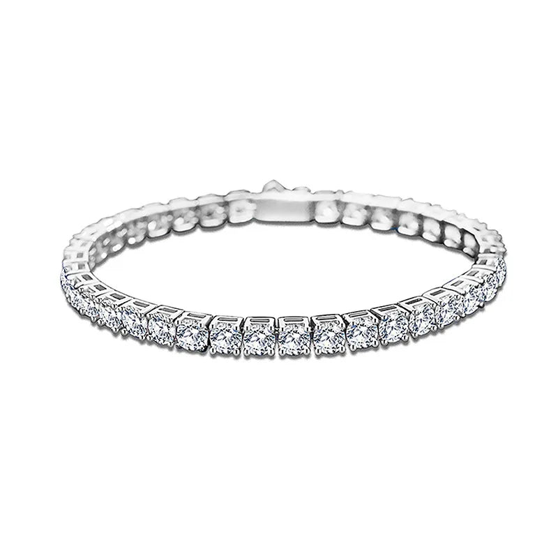 SPJ 925 Sterling Silver Moissanite Couple 5A 8A Pendant Custom Cubic Zirconia Chain Tennis Fashion Fine Jewelry Bracelets