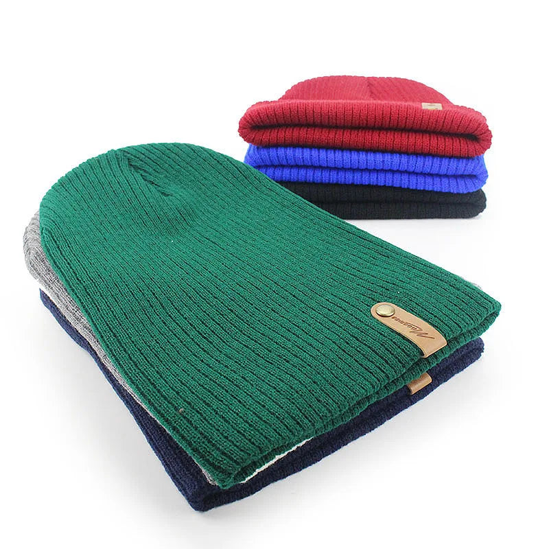 Men's and Women's Winter Warm Fashion Adult Knit Beanie Cap Winter Knitted Beanie Caps