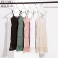 FUNG 6032 Summer New Lady Satin Spaghetti Straps Nightwear Nightgown Lace Sexy Home Clothes Bathrobe