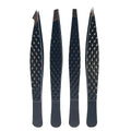 Non-Slip Handle Tweezers with Slanted Tip Stainless Steel for Easy Grip Angled Precision for Perfect Brows with Smooth Finish