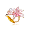 DRAG1068 New Design Fashion Enamel Flower Brooch Women Customized Brooch Jewelry Wholesale