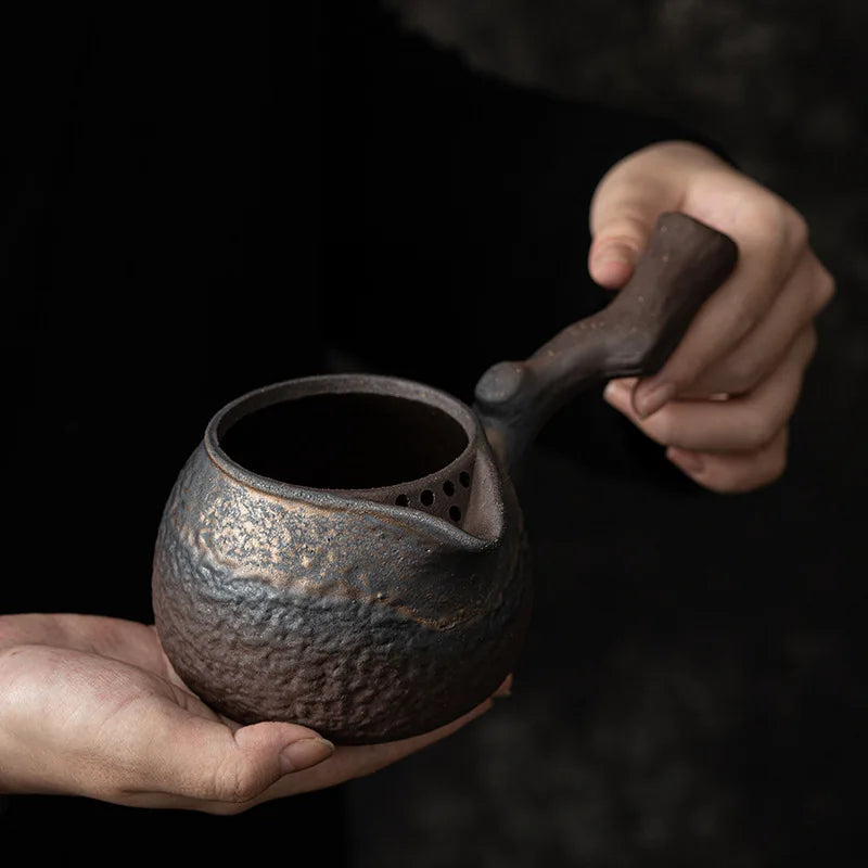 Dried Wood Side Handle Grilled Tea Pot Tixiang Tea Ceremony Home Pitcher Tea Pitcher Gong Dao Bei