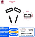Bag Backpack Webbing Plastic Triangle Ring with Belt Loop Strap Slider Buckle Loop Strap Slider Buckle Flat D-ring for Bag