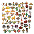 Factory Made Mexican Day Style Skull Beef Roll Rose Avocadoo Design Iron on Embroidered Mexico Dead Holiday Patches