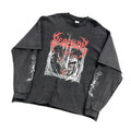 Dark Aesthetic Vintage Graphic 100% Cotton Knitted Long Sleeve T-Shirt Men's Trendy Streetwear Digital Print Quick Dry
