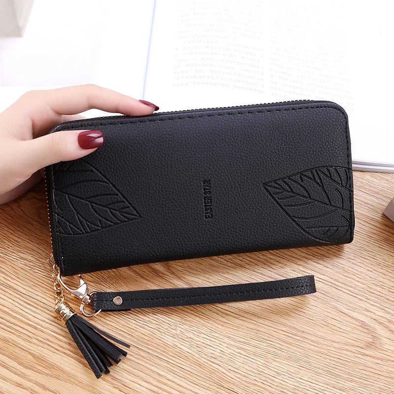 2024 Custom Black Vintage Waterproof Handmade New Arrival Pu Premium Slim Modern Wallet for Cash