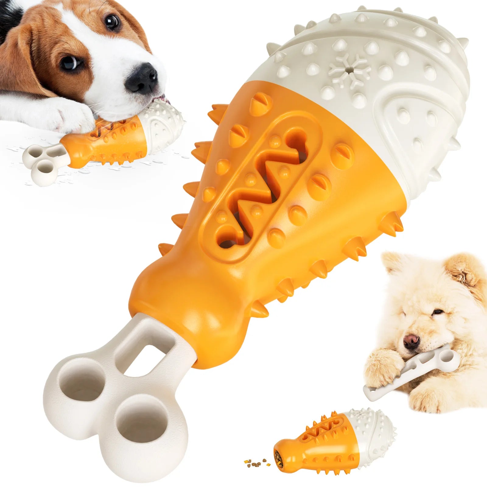 Interactive Cooling TPR Rubber Drumstick Chicken Leg Shaped Eco-Friendly Pet Dog Chew Toy