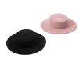 Fedora Unisex Casual Sheep Woolen Flat Top Felt Hat Fall Winter Fashionable Plain Hat Ribbon Shopping Travel Parties LMOQ Fedora MegaBDM