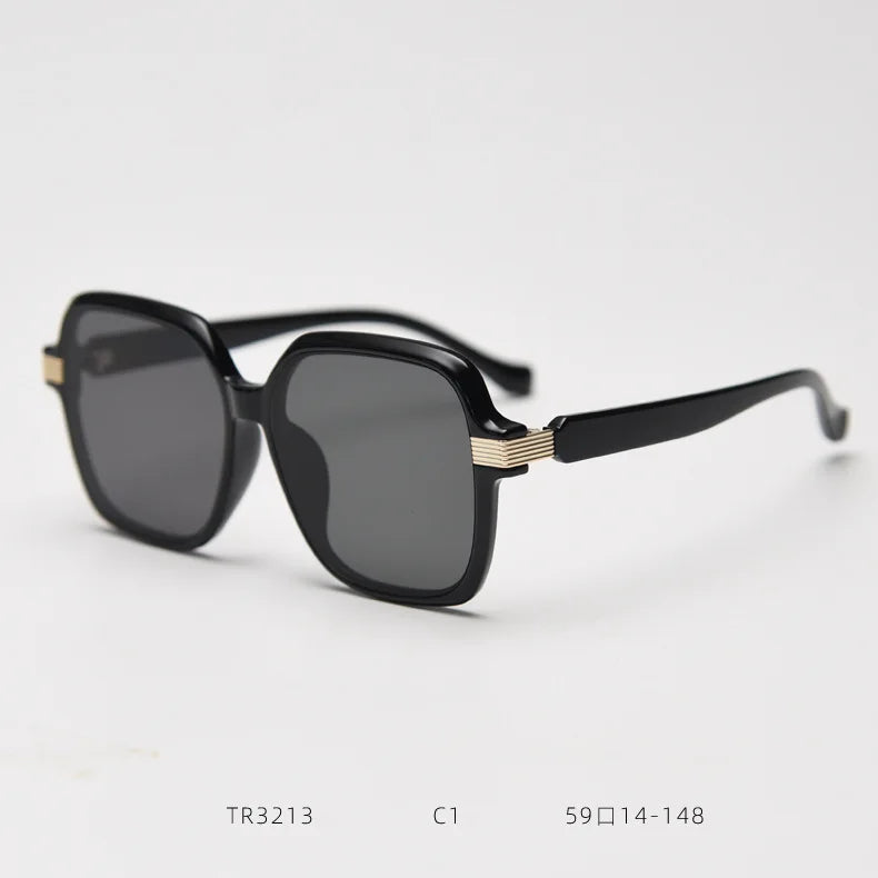 Fashion Big Square Frame Sunglasses for Women Summer Retro Polygonal UV400 Sun Shade Glasses Trendy Outdoor Travel Eyewear