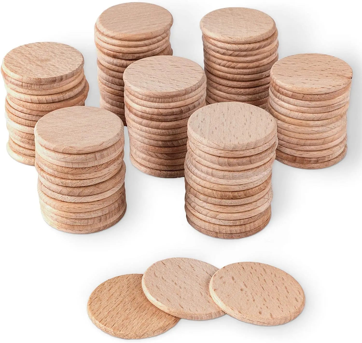 Tailai Premium Quality Natural Unfinished Round Beech Wood Slices: Perfect for DIY Crafts Home Decor and Art Projects