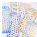 Nekoni Original Design Bronzing Hot Silver Space Car Animal Underwater World Alphabet Letter Set 3D Crystal Puffy Stickers
