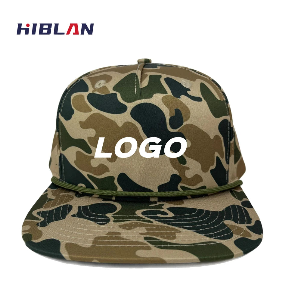 Custom Personnalisable Unisex 5 Panel Canvas Common Logo Sports Hunting Cap Tree Camo Richardson 256 Trucker Hat Gold Copper