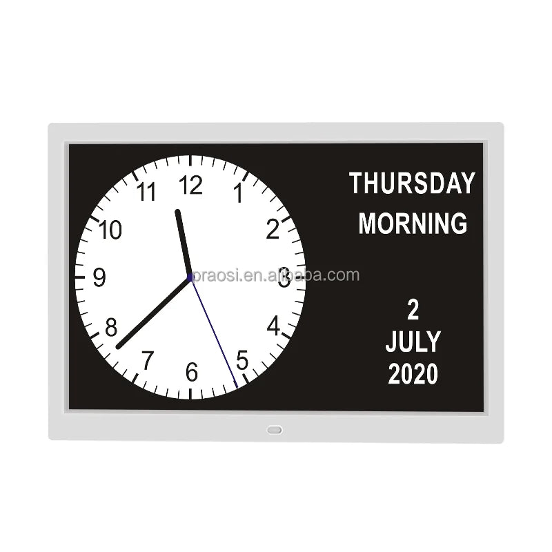 Pros 15" Digital Calendar Day Clock Extra Large Non-Abbreviated Day Month Memory Loss Clock Seniors Dementia Impaired Vision