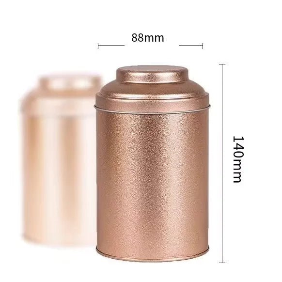 Customized Print logo 88*140mm 125g Wholesale Colorful Empty Round Storage Tea Coffee Retro Food Metal Tin Box