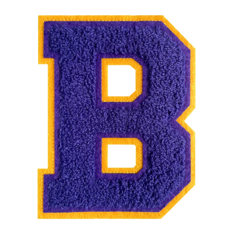 Customizable Color 0-9 Embroidered Iron-On Patch With Chenille Fabric Jersey Clothing Number