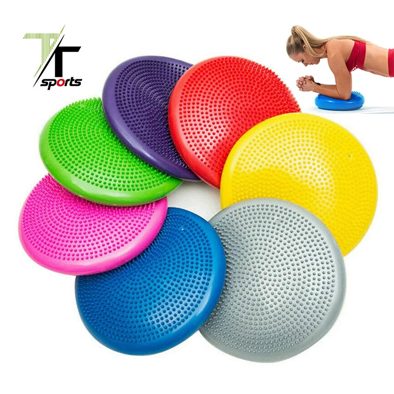 Wholesale Massage Yoga Pilates Inflatable Balance Air Core Stability Pad Disc for Exercise Balance Cushion