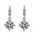 Wholesale Noli 925 Sterling Silver Rhodium Plated Geometric Classic Moissanite Stud Earrings for Women Bridal Wedding Accessory
