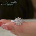 New Arrival Silver 925 Original Brilliant Cut 1 Carat Diamond Test Past Sparkling D Color Moissanite Ring Real Gemstone Jewelry