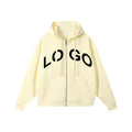 Hot Selling Unisex Plain Color Blank Custom Logo Embroidery Zip up Hoodies Oversized Zipper Jacket Hoodie for Men