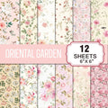 Oriental Garden 6 Inch Size 12 Colors Pad Paper Card Making Scrapbook Specialty Paper Double Romantic Threads