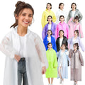Qingya PEVA Disposable Raincoat Portable Rain Coat Waterproof Thick Poncho Raincoat Women Men