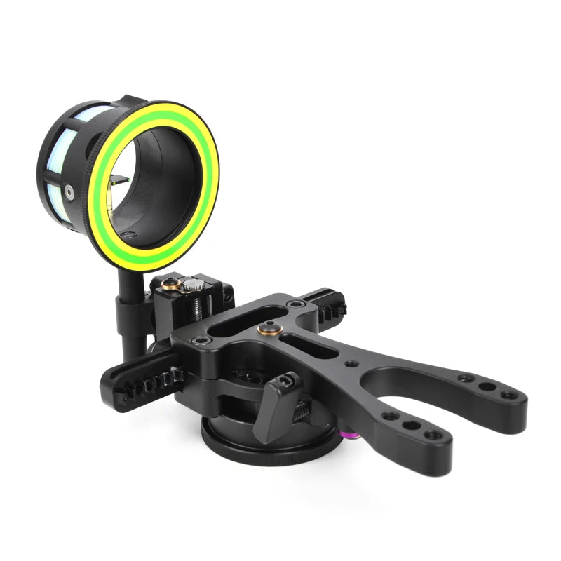 Adjustable Black Hunting Single Needle Double Aiming Point Sight 6061 Aluminum Compound Bow Sights for Arrow Shooting
