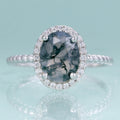 C4954 Quality Assurance Processes 925 Sterling Silver Natural Gemstone Green Fine Engagement Rings Moss Agate Ring