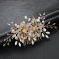 ML1471 Fashion Flower Hair Comb Bridal Handmade Flower Hair Comb Wedding Headdress