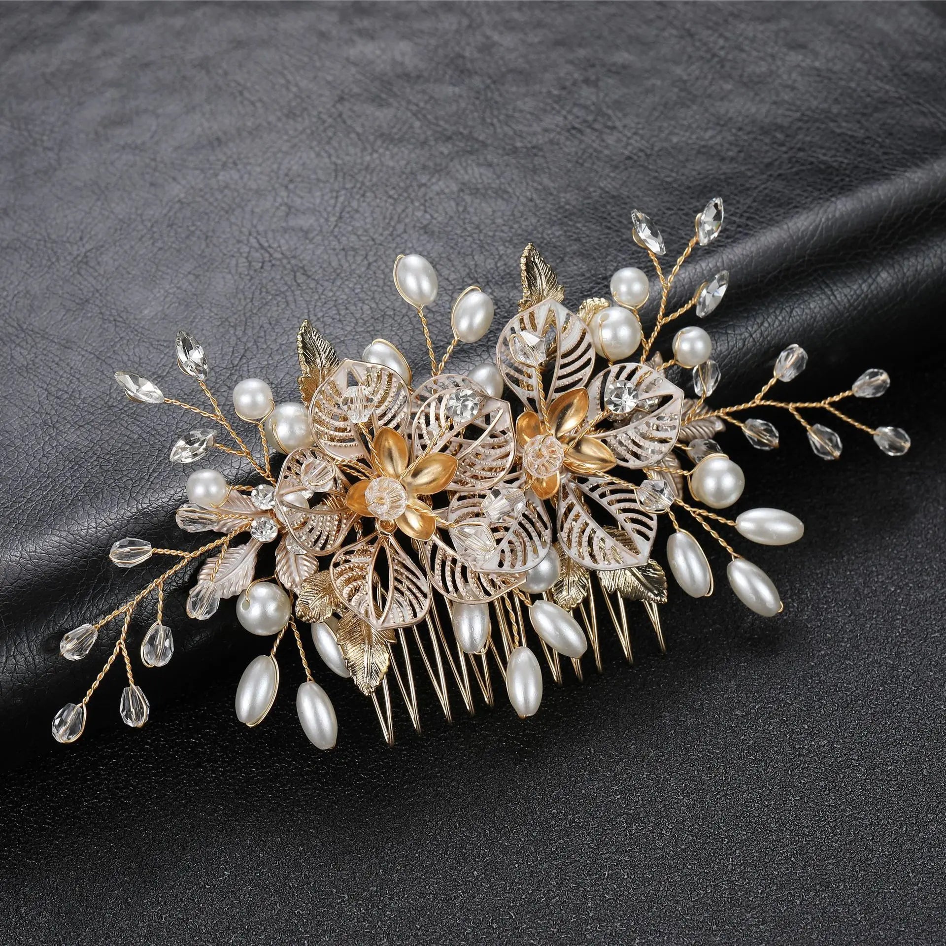ML1471 Fashion Flower Hair Comb Bridal Handmade Flower Hair Comb Wedding Headdress