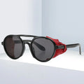 97044 New Design Retro Punk Design Round Shape Plastic Frame Sunglasses
