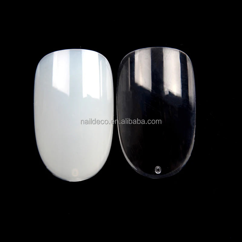 Manufacture Factory   Soft Gel Tips Short Oval Transparent Office FALSE Nail  Natural  False Nail Tips