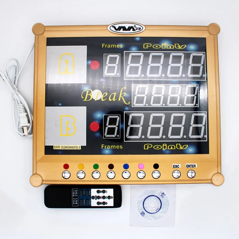Portable LED Scoreboard 1999 Electronic Digital Numbers Billiard Snooker Scoreboard With Data Cable MegaBDM