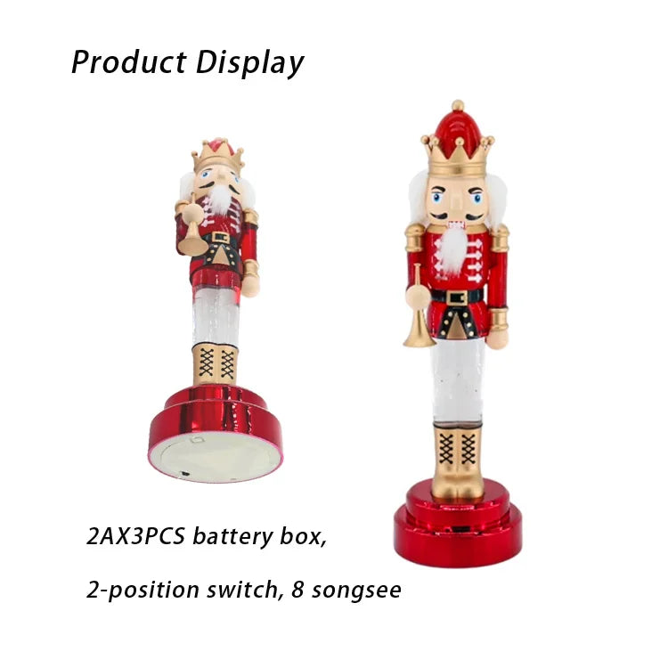 New Red Plastic LED Soldier for Christmas Water-Effected Home Decoration