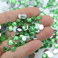 XULIN 5mm 30000pcs/bag Green Color Plated Bottom Flat Back Resin Rhinestones for Diy Cup