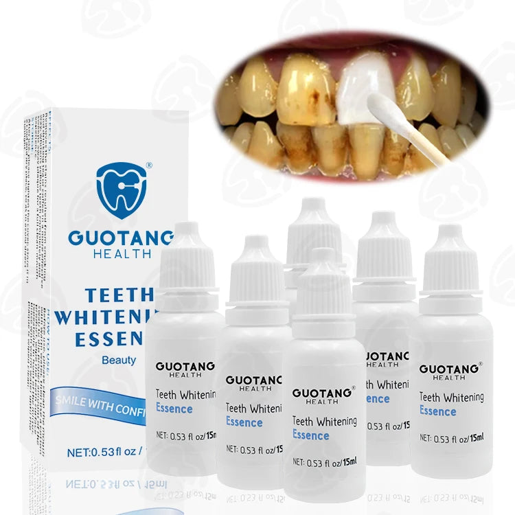 Portable 15Ml Oral Hygiene Remove Yellow Black Teeth Plaque Stains Liquid Serum Teeth Whitening Essence