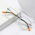 Newest Square Orange Blue Light Blocking Glasses 2023 Teen Boys Prescription Anti Blue Light Frames Eyeglasses Metal Female