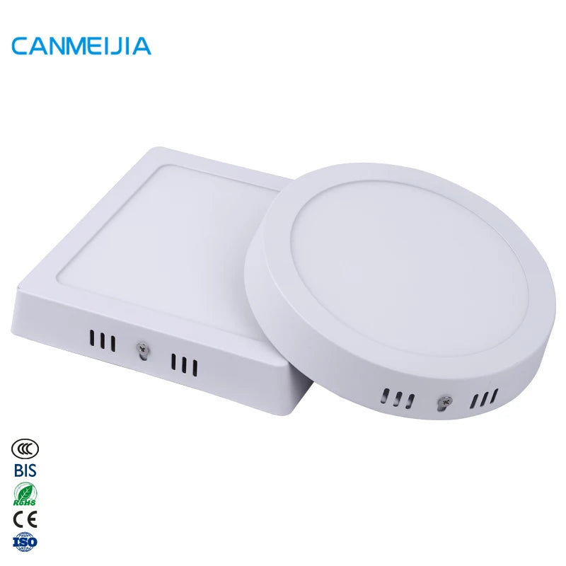 High  Round Ultra Slim Grille Smd Flat Ceiling Wall New Price 6W 12W 18W 24W Surface Mounted Leds PanelLed Panel Light