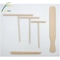 Gold Field Nature Beech Wood Kitchenware Pancake Crepes Spreader Spatula Set 3 Pieces Customizable Sizes Natural Wood Color