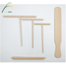 Gold Field Nature Beech Wood Kitchenware Pancake Crepes Spreader Spatula Set 3 Pieces Customizable Sizes Natural Wood Color