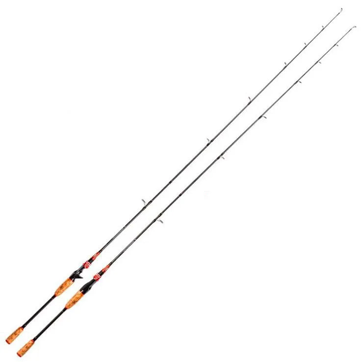 WEIHE 1.8/2.1/2.4m Multi Sections Contraction Carbon Imitative Wood Handle Casting and Spinning  Fishing Rod