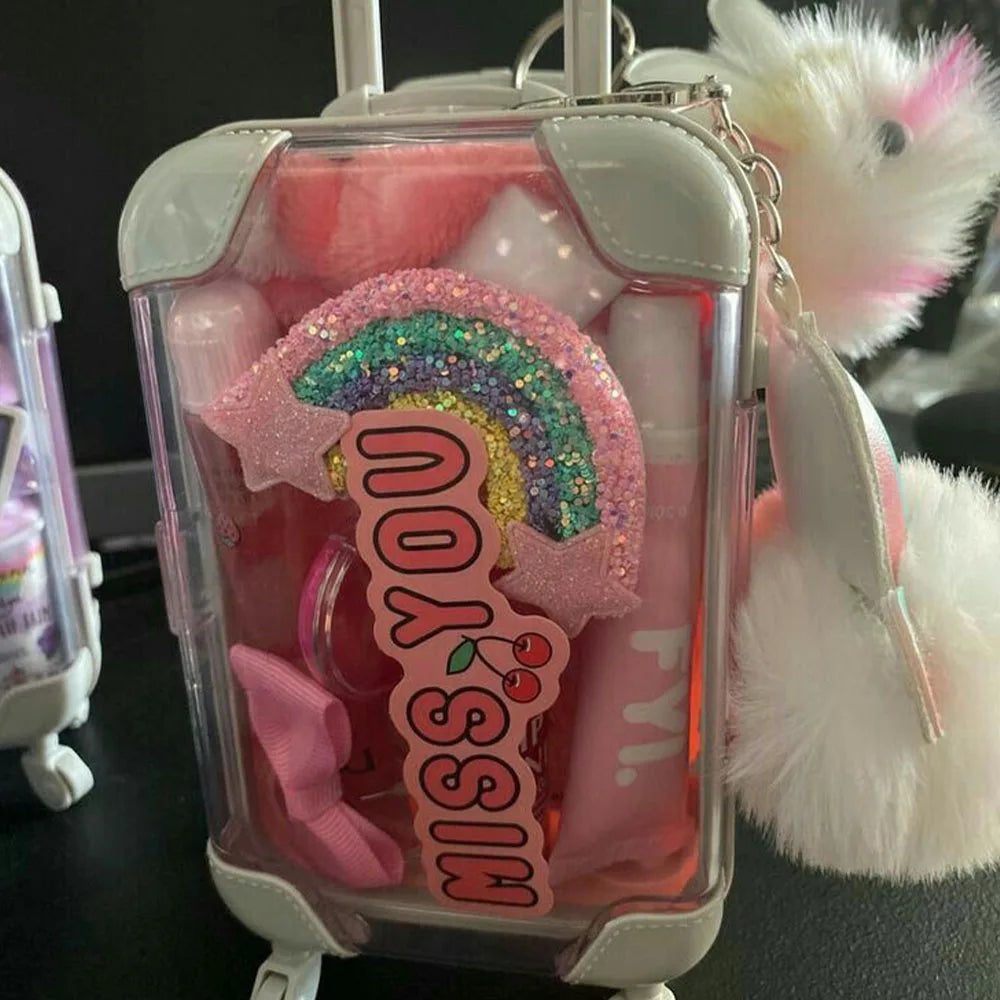 Hot Selling Mini Carry on Baggage Suitcases Kids Luggage Sets Mini Suitcase Kit Silk Screen Printing Custom Box logo Low MOQ
