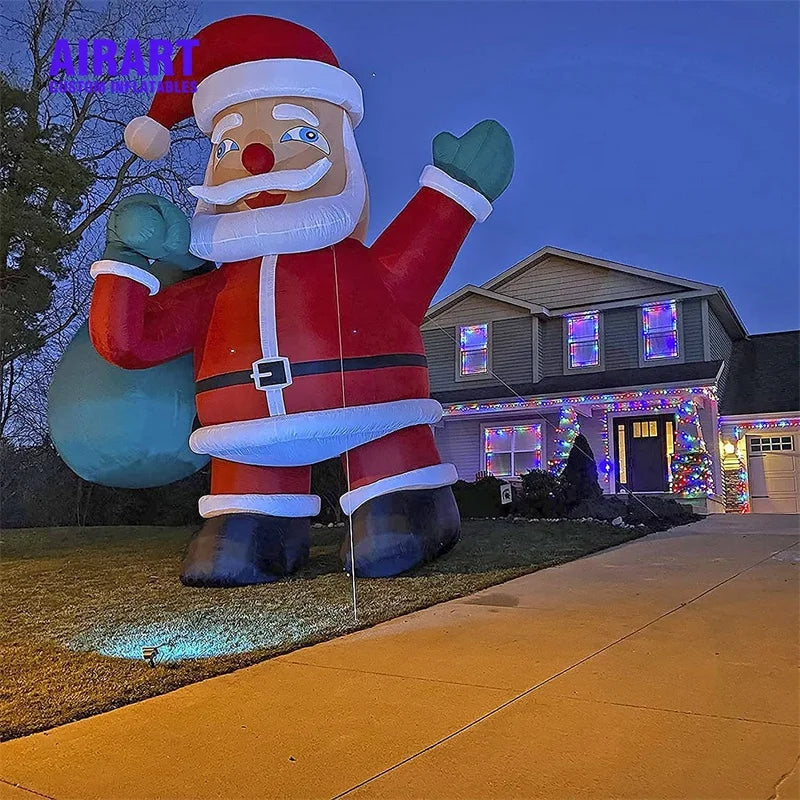 10m /30ft Tall Huge Inflatable Outdoor Christmas Decorations Inflatable Santa Claus Balloon